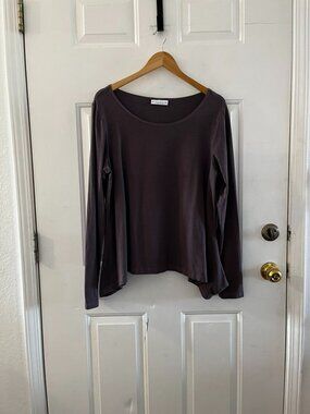 Brynn Walker Woman's Brown Organic Bamboo Blend Lagoon Look Tunic Sz Lr
